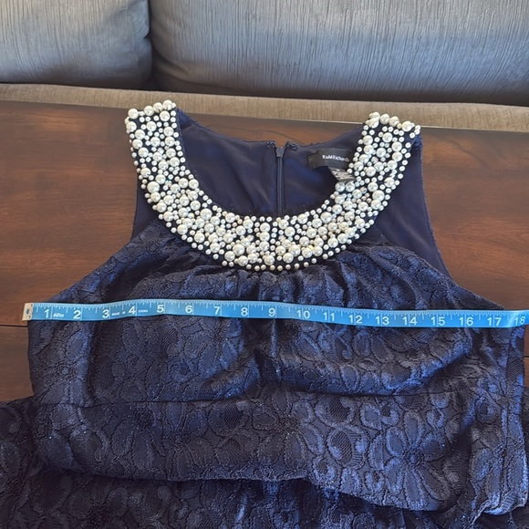 R&M Richards Beaded Blue Halter Maxi Dress - Picture 10 of 11